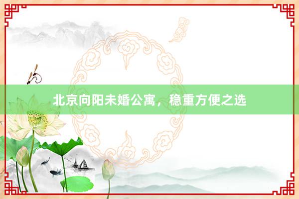 北京向阳未婚公寓，稳重方便之选